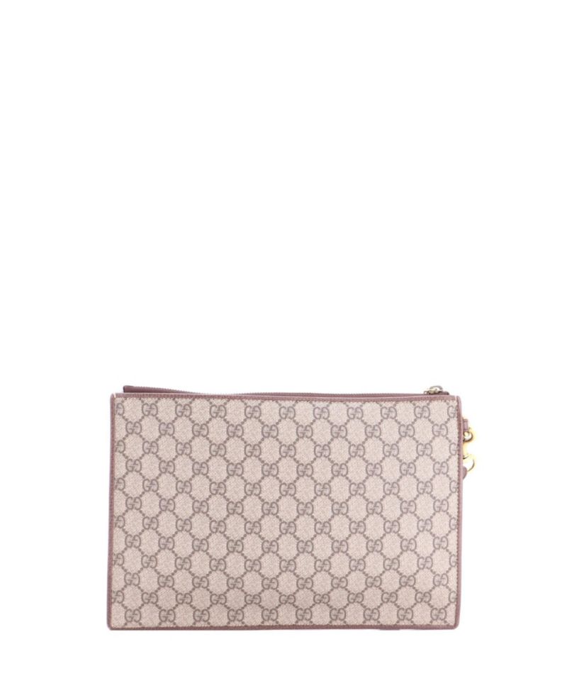 Courrier Pouch GG Coated Canvas with Applique