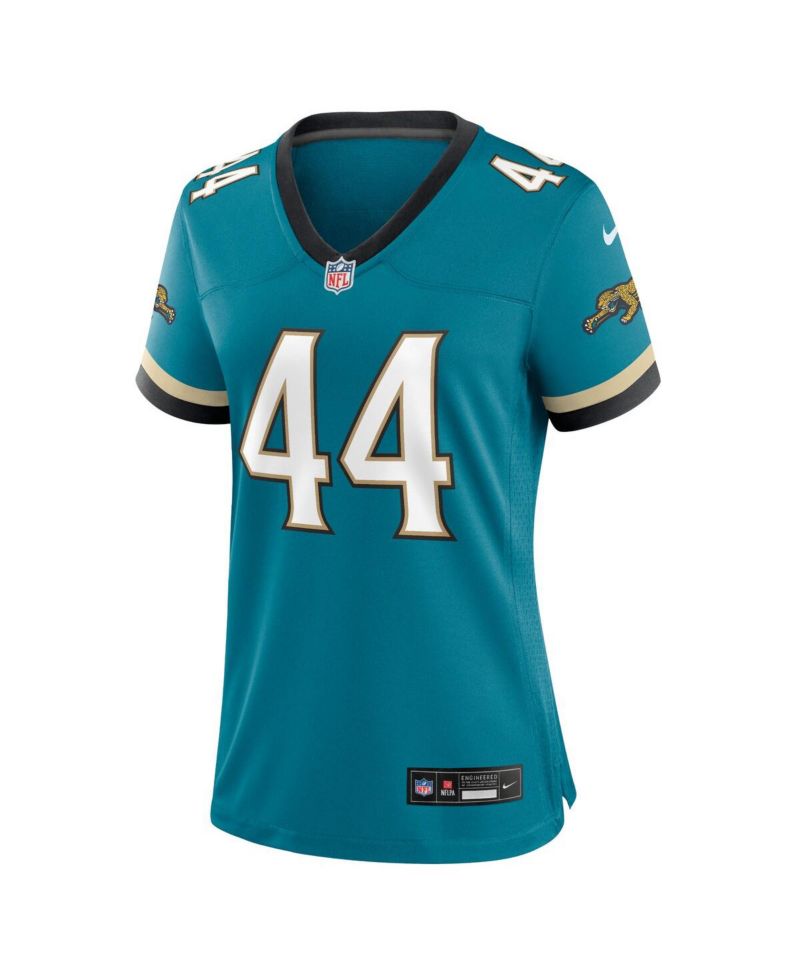 Women's Travon Walker Teal Jacksonville Jaguars Prowler Throwback Game Jersey