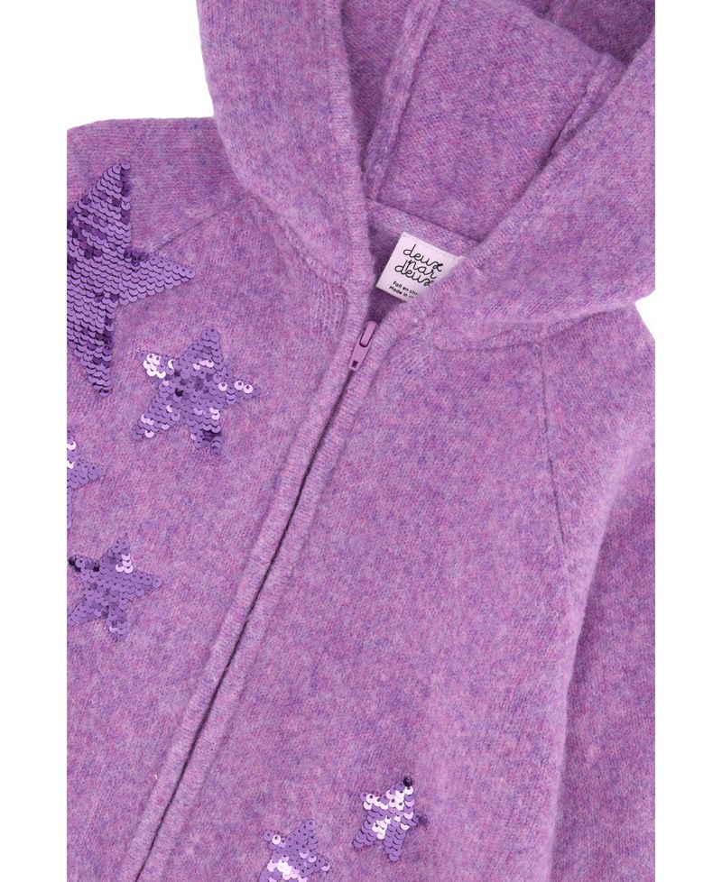 Little Girls (6-12) Hooded Knitted Cardigan