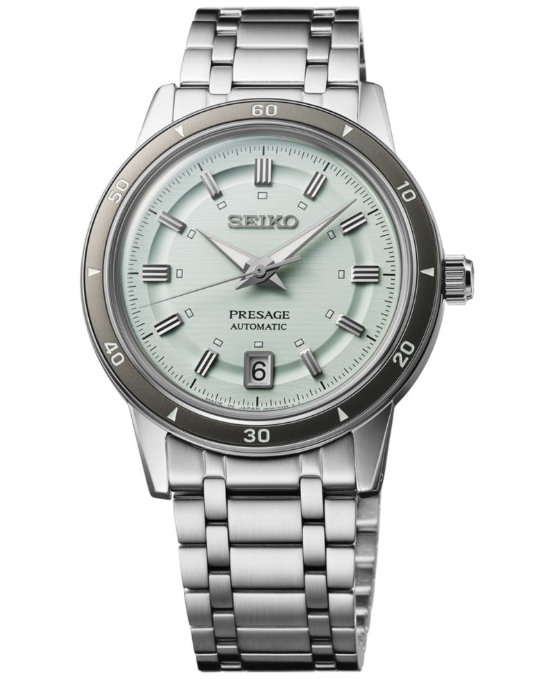 Men's Automatic Presage Style 60s Stainless Steel Bracelet Watch 40mm
