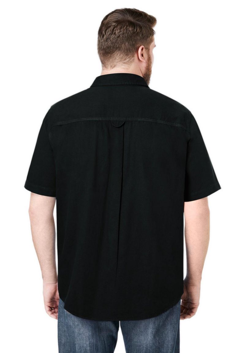 Tall by KingSize Short Sleeve Denim and Twill Shirt