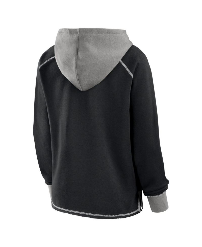 Women's Black Los Angeles Kings Hit It French Terry Full-Zip Hoodie