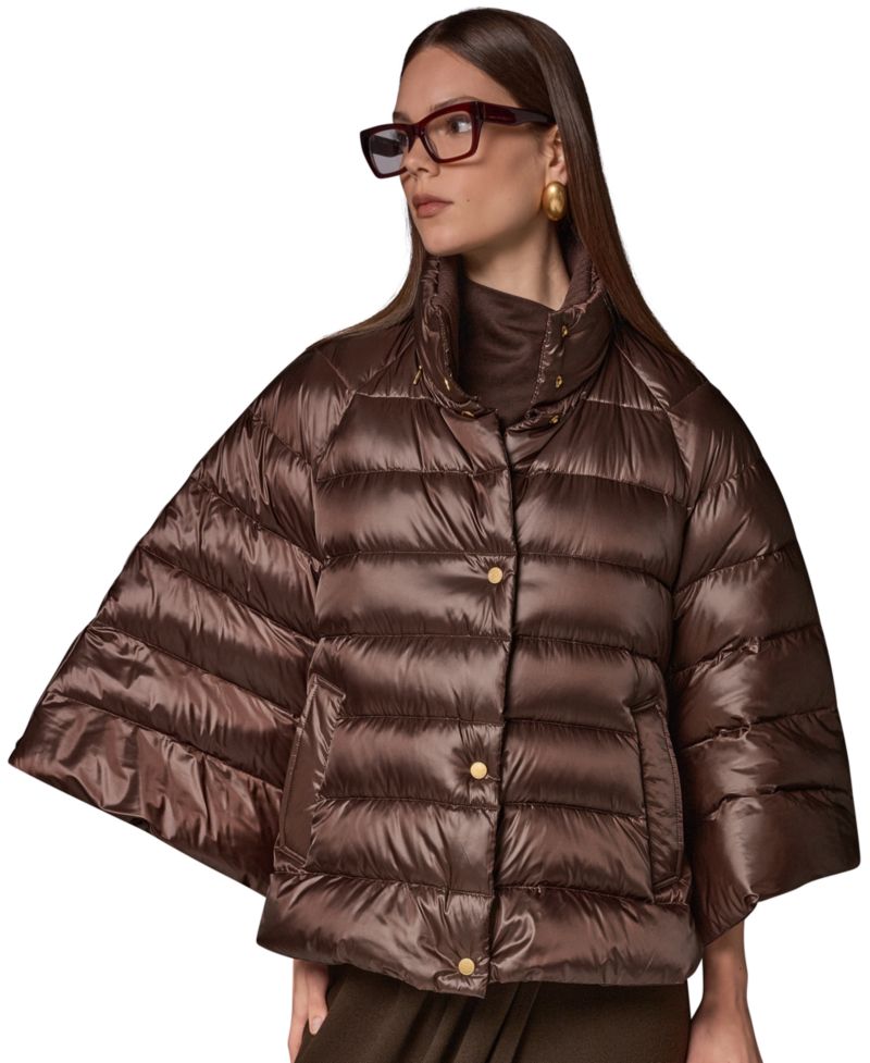 Women's Stand-Collar Down Puffer Cape
