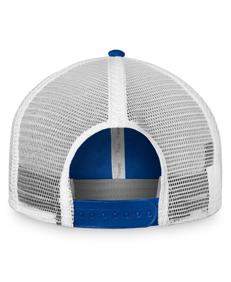 Men's Royal, White Buffalo Sabres Slouch Core Primary Trucker Snapback Hat