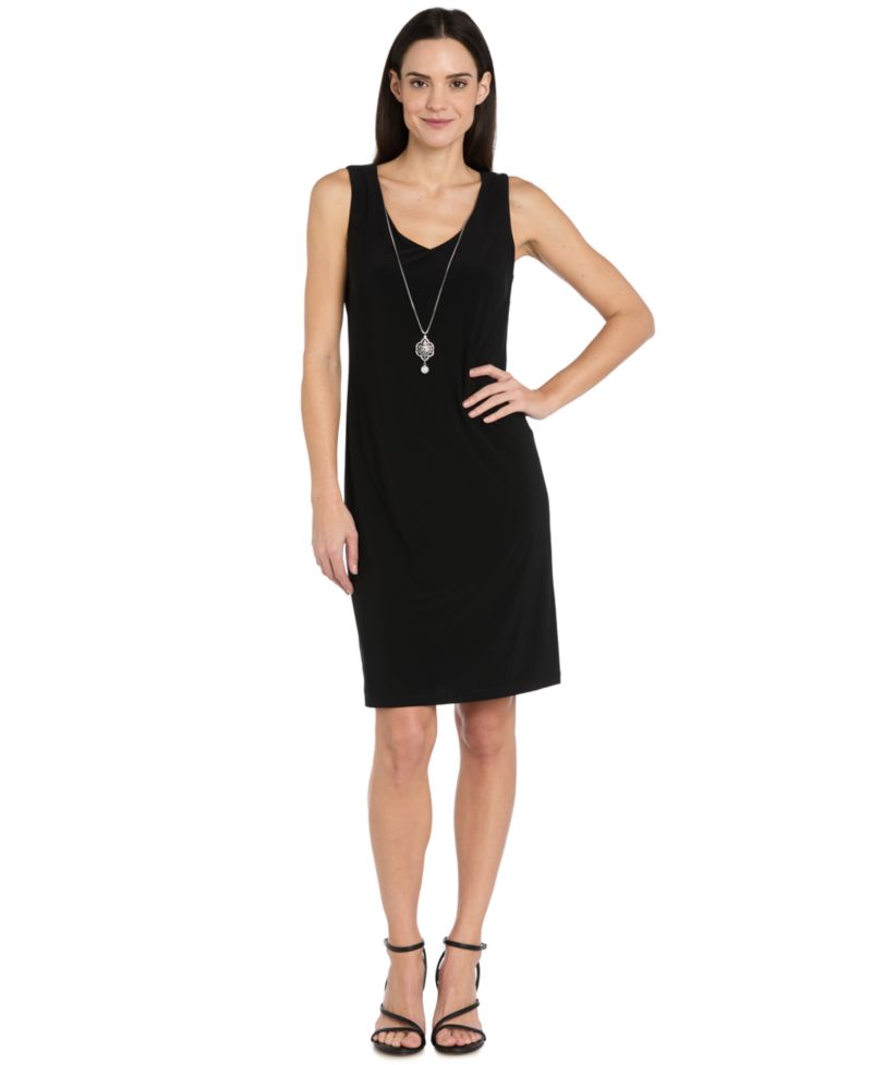 Women's Petite The Bianca V-Neck 3/4-Sleeve A-Line Dress and Jacket, 2-Piece Set
