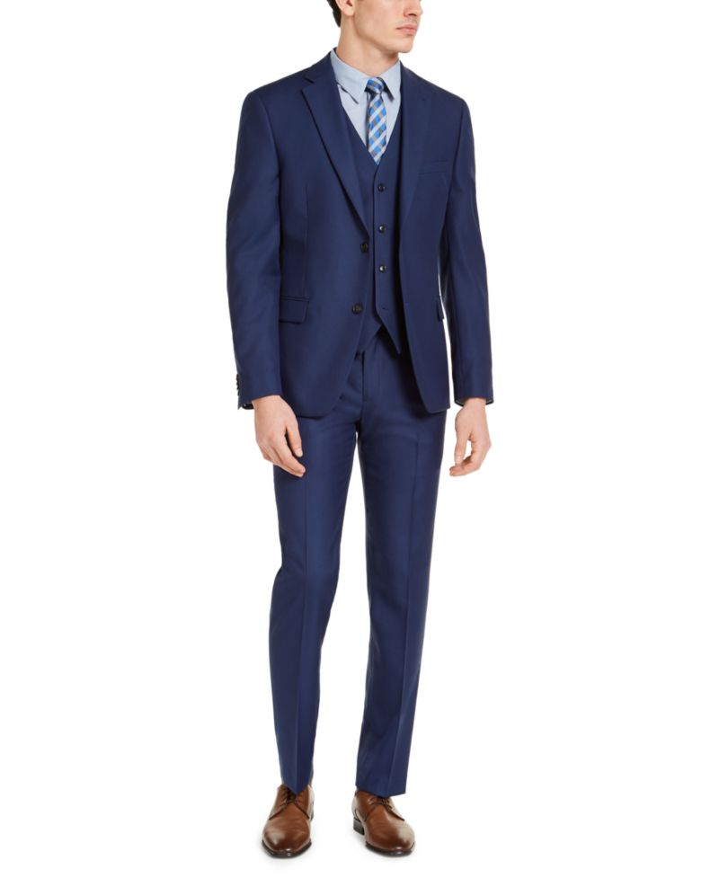 Men's Slim-Fit Stretch Solid Suit Jacket