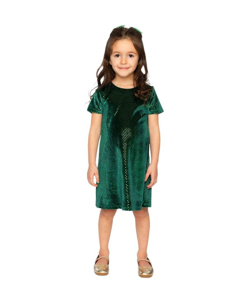 Little and Big Girl 6-14Y Short Sleeve A Line Dress
