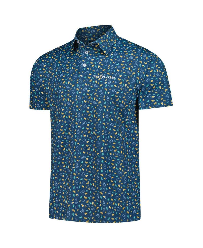 Men's Navy THE PLAYERS One Splash Please Polo Shirt