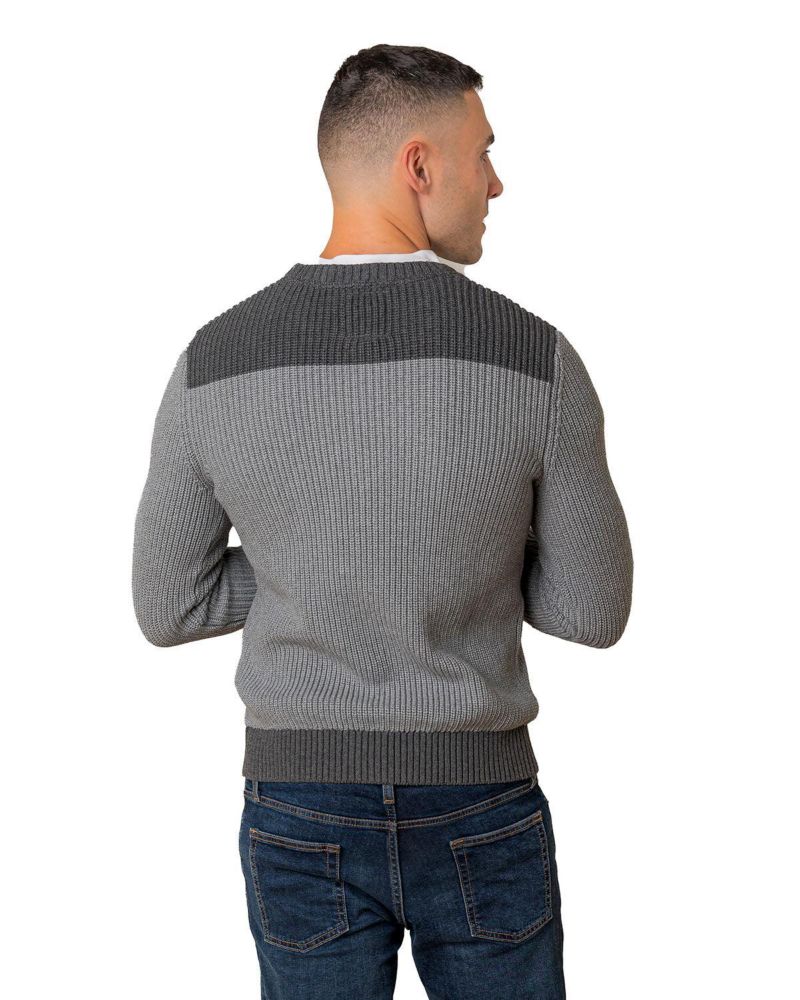 Men's Hope and Henry Organic Crew Neck Shoulder Detail Sweater