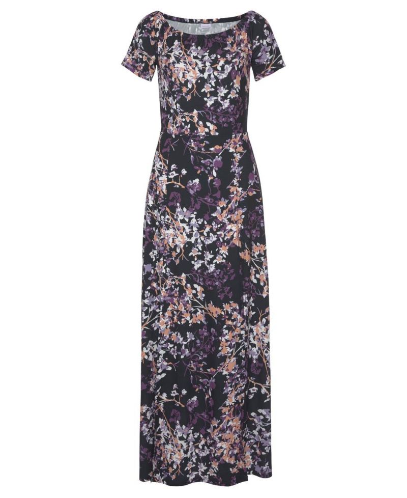 Women's Floral Print Off Shoulder Multiway Maxi Dress