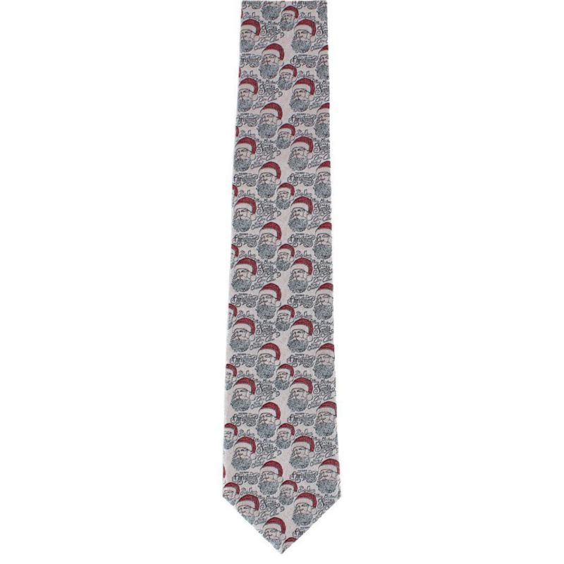 Big & Tall Santa Claus Is Watching Silk Novelty Necktie