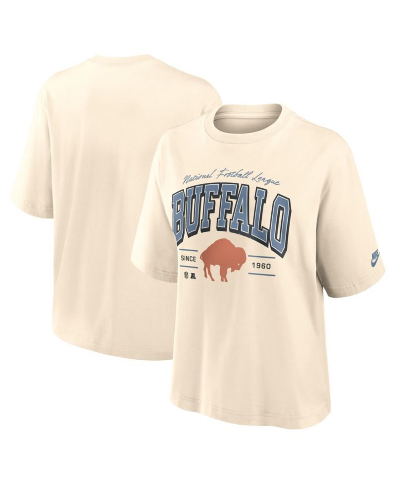 Women's Cream Buffalo Bills Vintage Mod Boxy T-Shirt