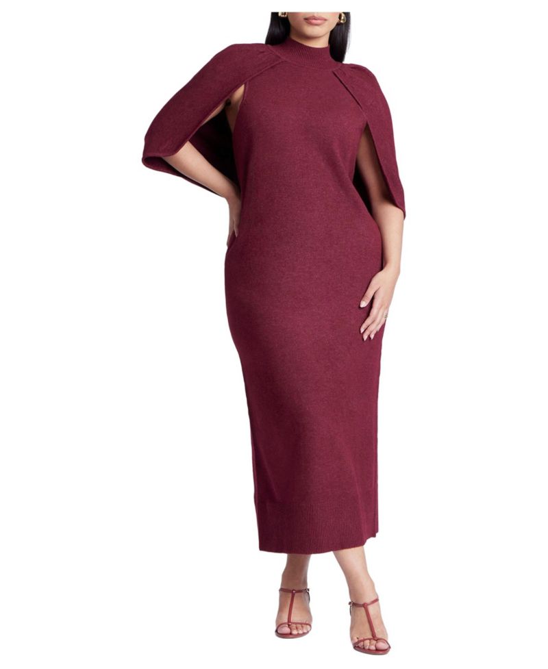 Women's Sweater Cape Dress