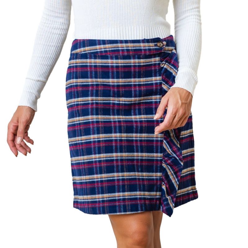 Women's Hope and Henry Flannel Ruffle Skirt