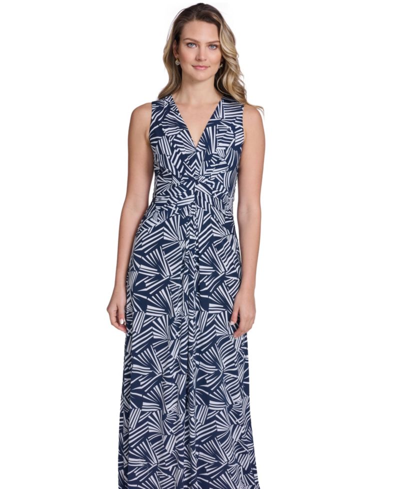 Petite Sleeveless V-Neck Maxi Dress