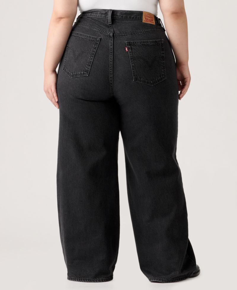 Women's Cinch-Waist Lightweight Baggy Jeans