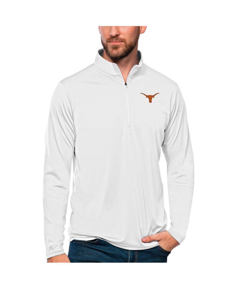Men's White Texas Longhorns Tribute Quarter-Zip Top