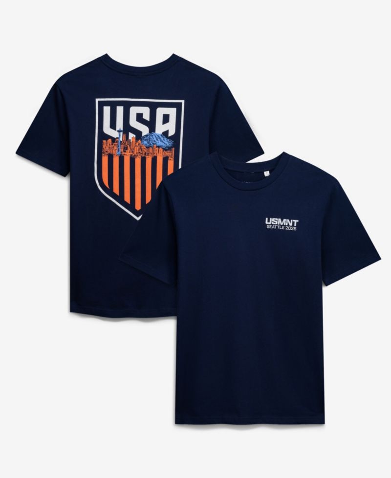 Men's and Women's Navy Host City U.S. Soccer x Seattle Crest 2026 T-Shirt