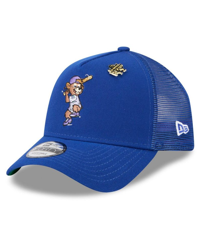 Men's Royal Chicago Cubs 2025 Big League Chew A-Frame 9FORTY Adjustable Trucker Hat