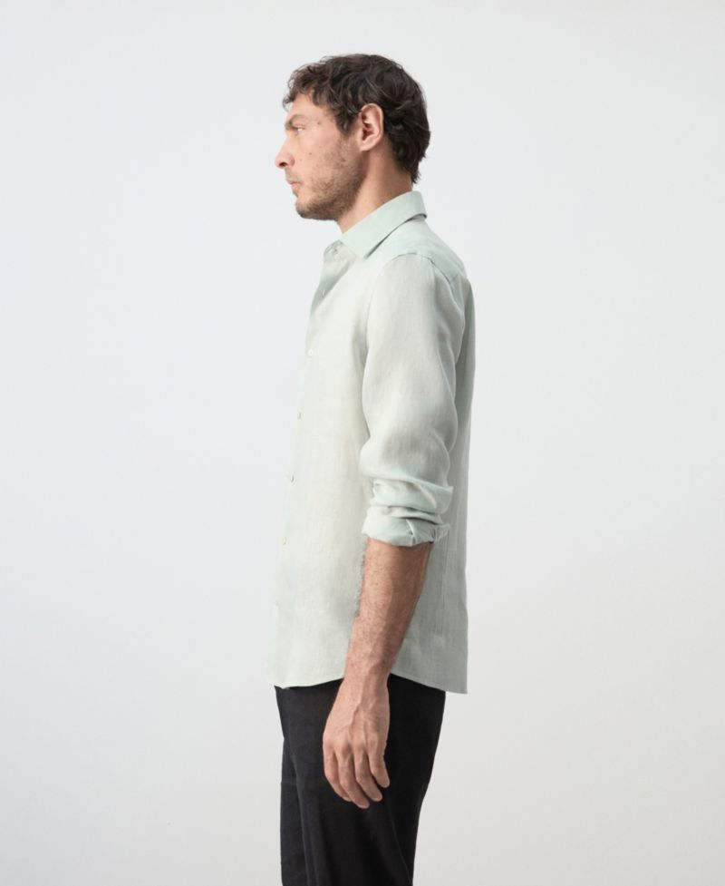 Men's Linen Slim-Fit Shirt