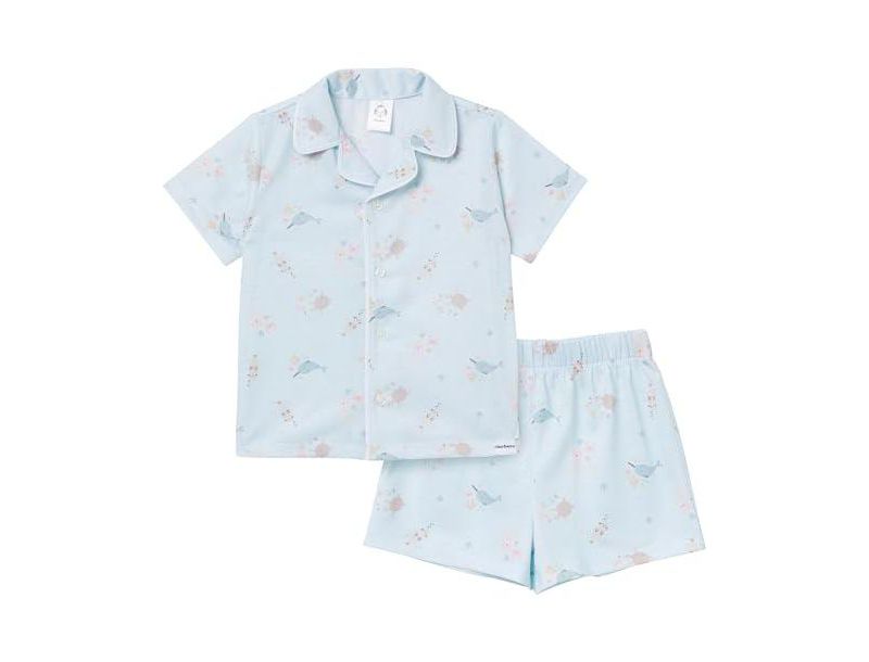 Baby Girls 2-Piece Button Up Pajama Shorts Set