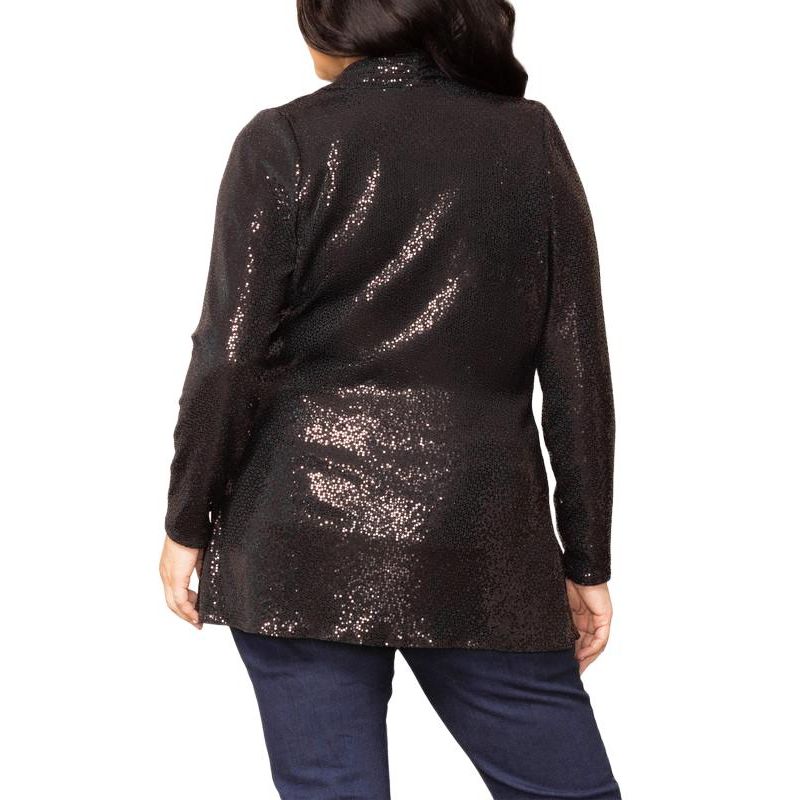 Plus Size Glitz and Glam Sequin Cardigan