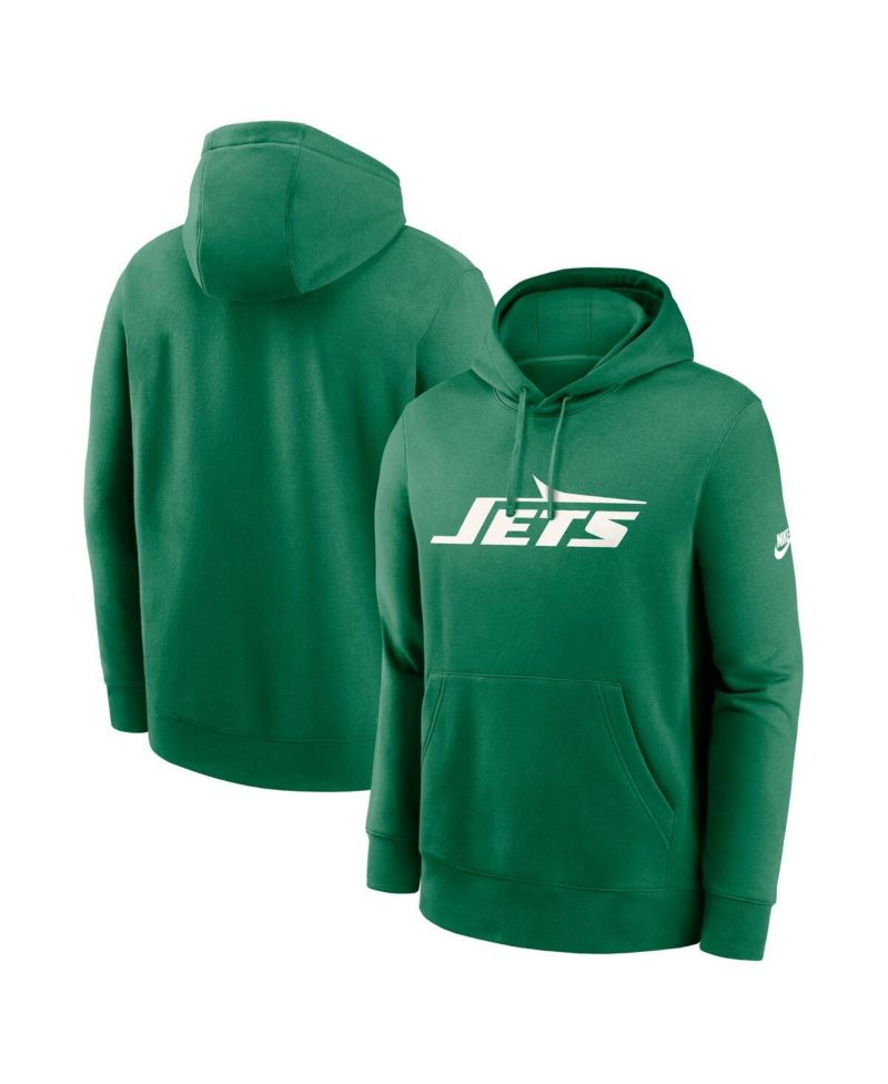 Men's Green New York Jets Big & Tall Club Logo Pullover Hoodie