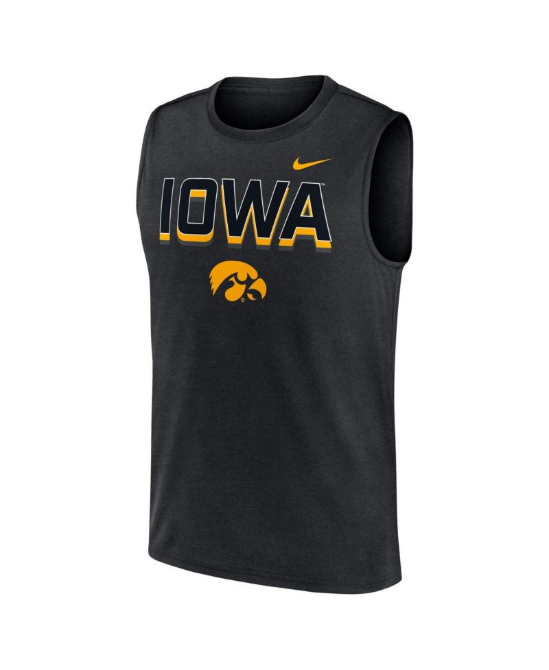 Men's Black Iowa Hawkeyes Primetime Tricode Legend Performance Tank Top