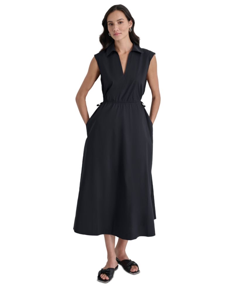 Women's Back-Cut-Out Sleeveless Midi Dress