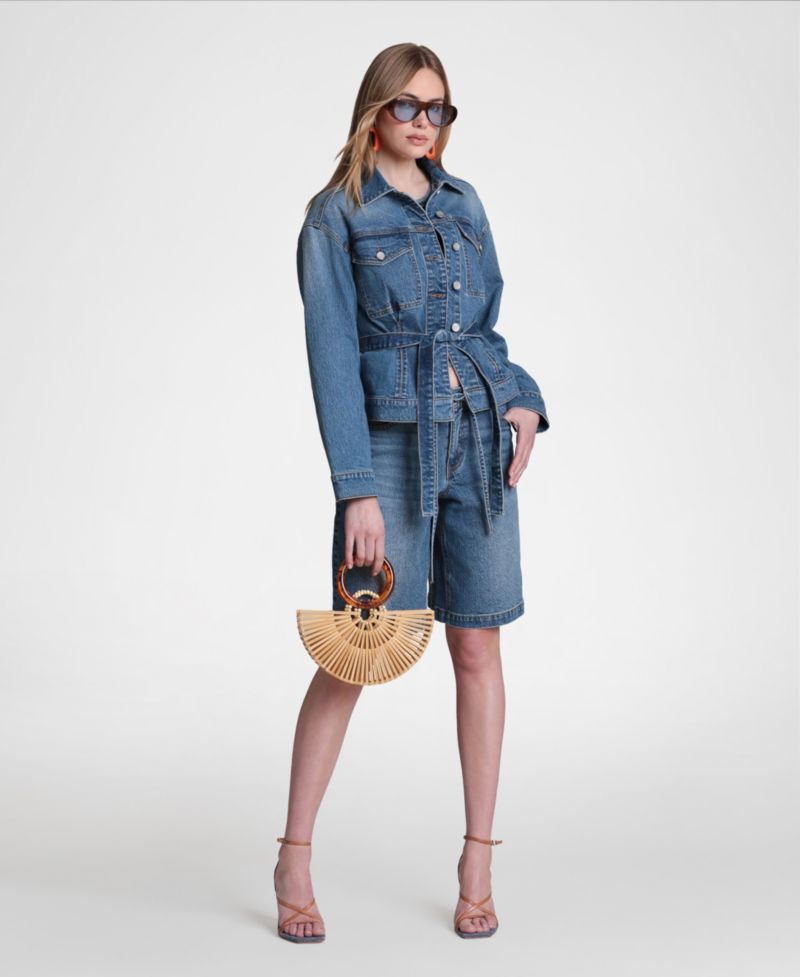 Women's Back Cinch Denim Jacket