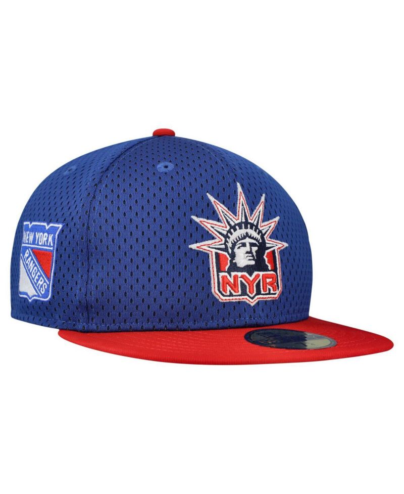 Men's Blue/Red New York Rangers Mesh Crown Two-Tone 59FIFTY Fitted Hat