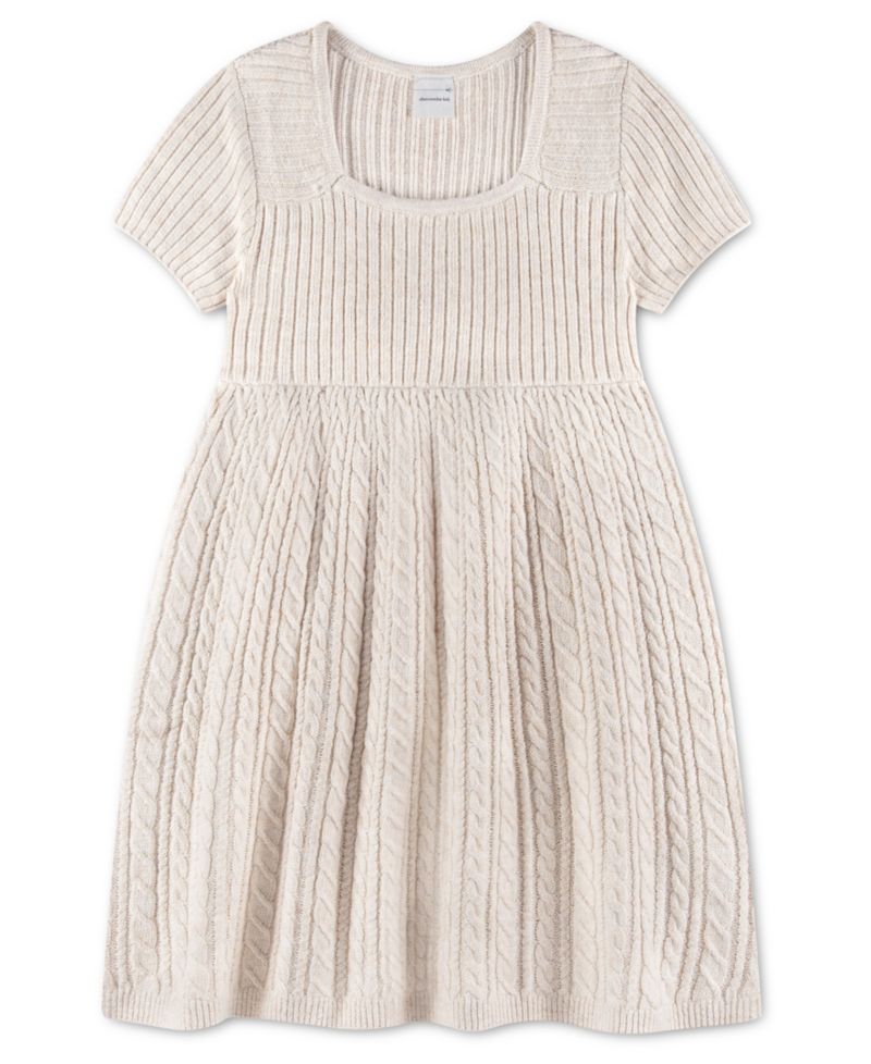 Girls' 5-16 Short-Sleeve Babydoll Short-Sleeve Sweater Dress