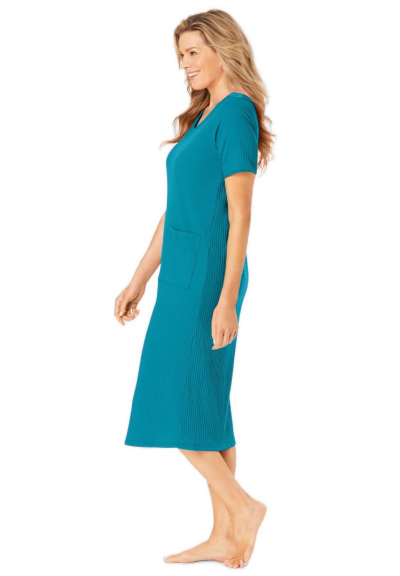 Plus Size Only Necessities Ribbed Sleepshirt