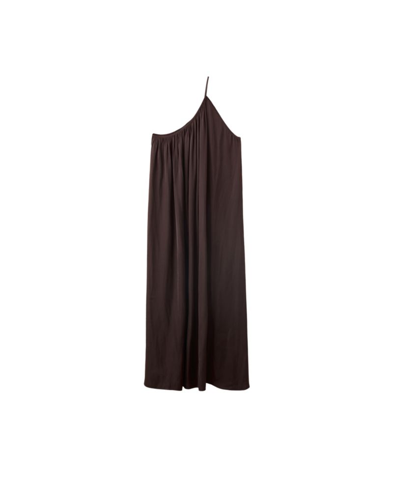 Women's Ruched Asymmetrical Pleated Dress
