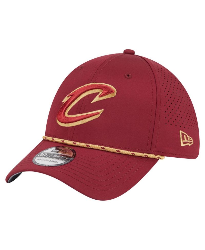 Men's Wine Cleveland Cavaliers Featherweight Poly Rope Flex 39Thirty Hat