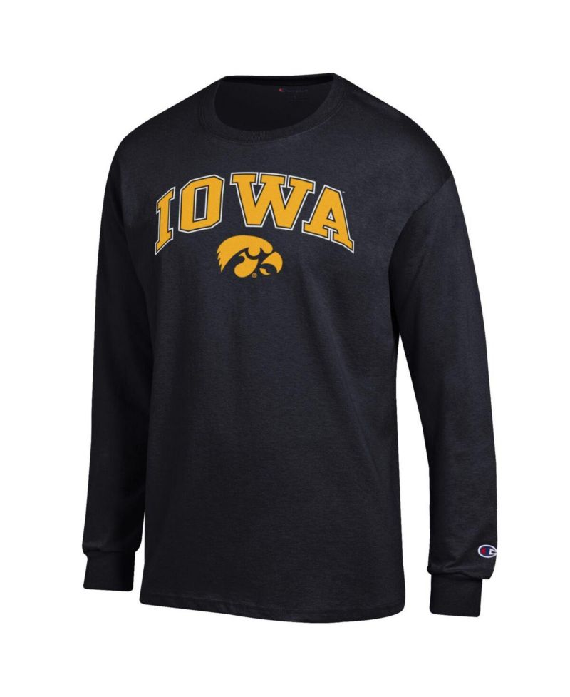 Men's Charcoal Iowa Hawkeyes Arched Logo T-Shirt