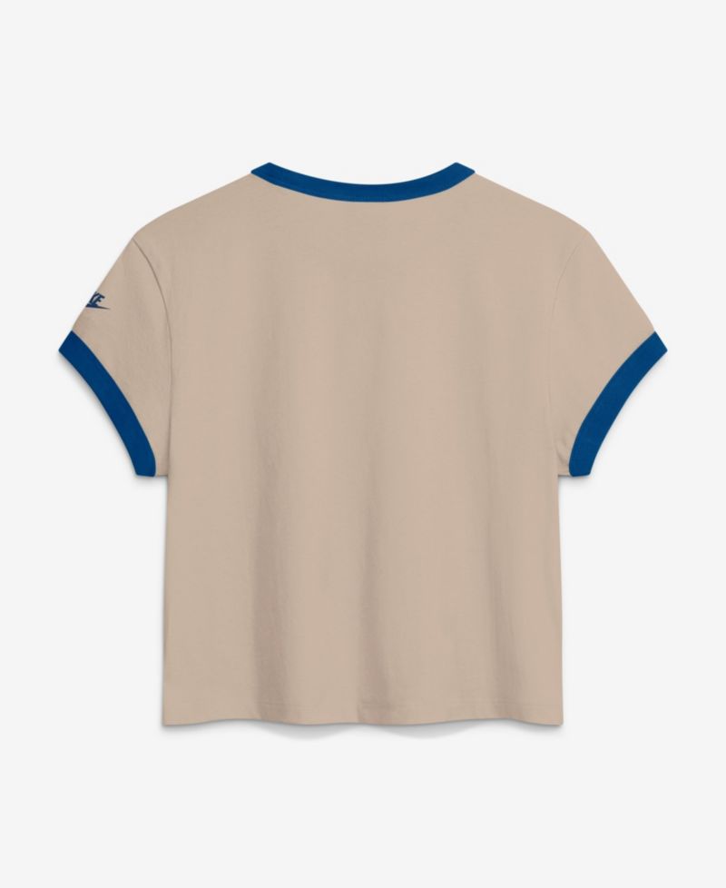 Women's Indianapolis Colts Retro Rewind Ringer Mod Cropped T-Shirt