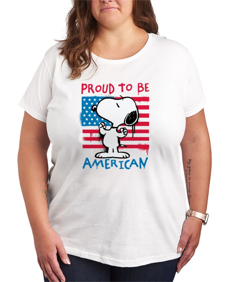 Plus Size Peanuts Snoopy Street USA Short-Sleeve Graphic T-Shirt