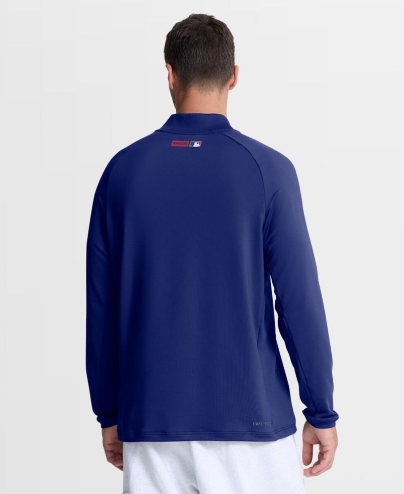 Men's Royal Texas Rangers Authentic Collection Dri-FIT Raglan Half-Zip Pullover Hoodie