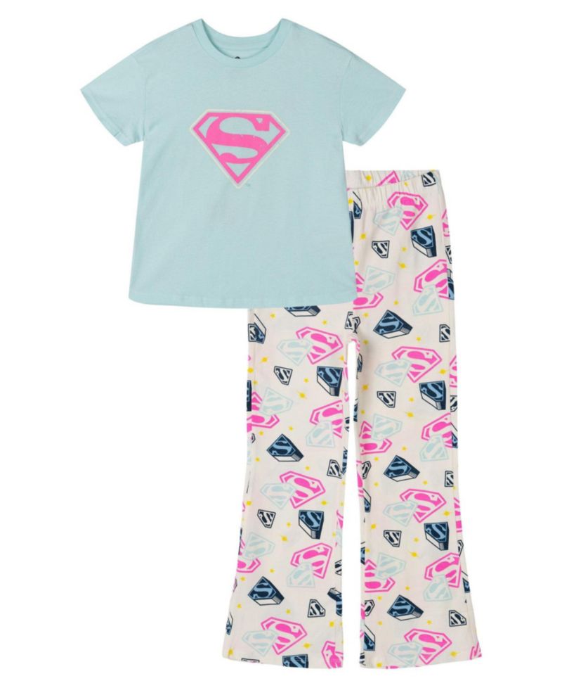 Kids Outfit/Sets(5-16)Supergirl Girls' 2-Piece Tee and Flare Leggings Set