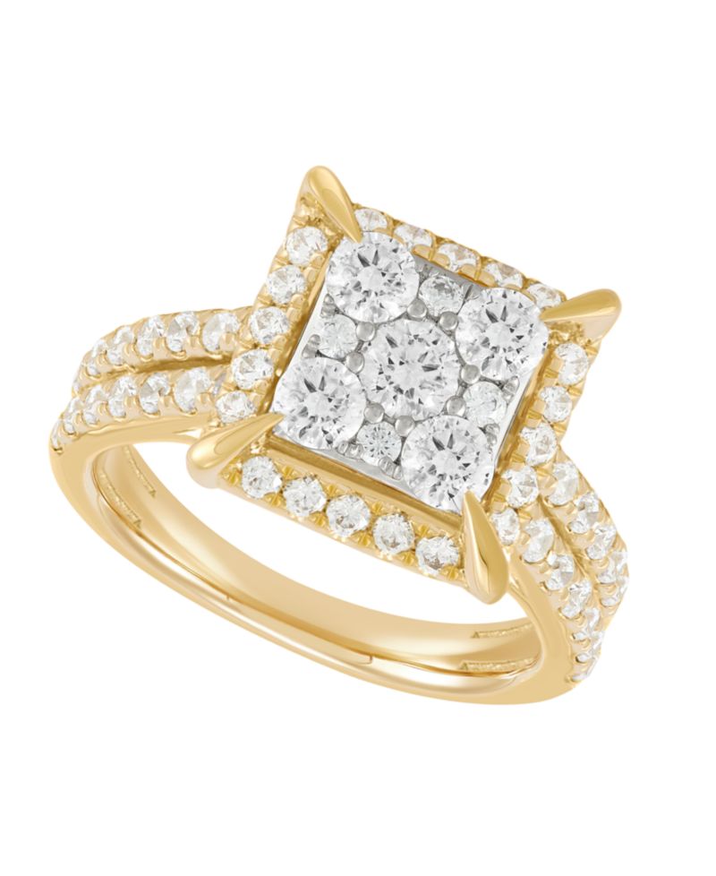 Macy's Diamond Engagement Ring (2 ct. t.w.) in 10k Yellow Gold