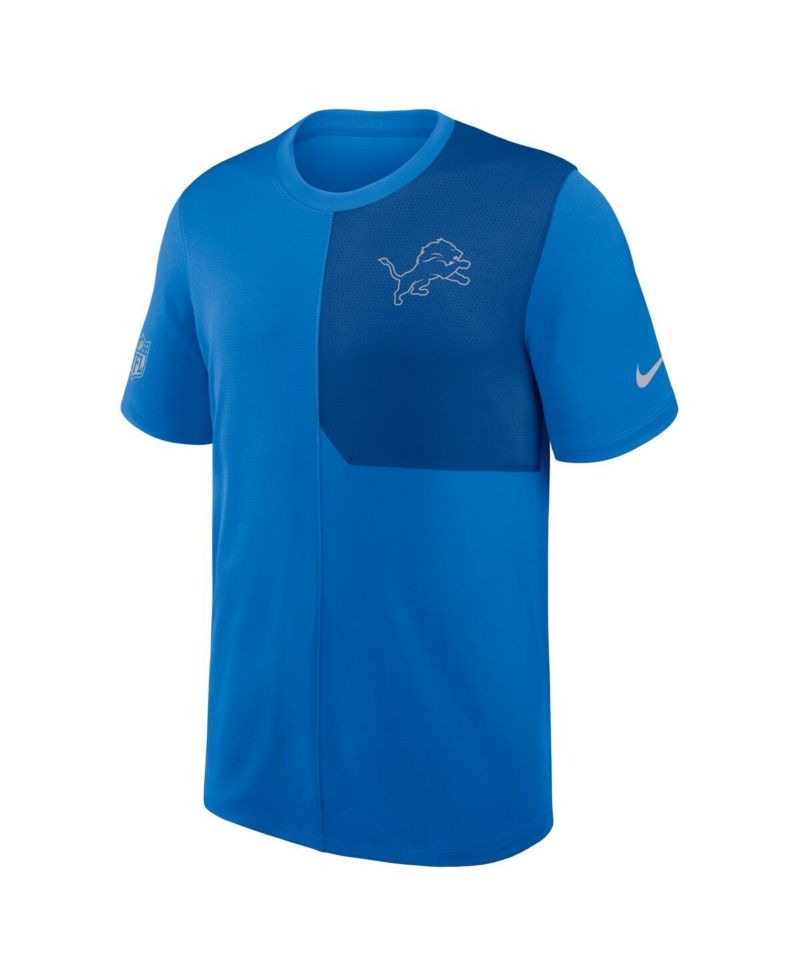 Men's Blue Detroit Lions Sideline UV Performance Coach T-Shirt