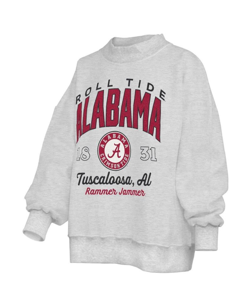 Women's Heather Gray Alabama Crimson Tide Reversible Sweatshirt