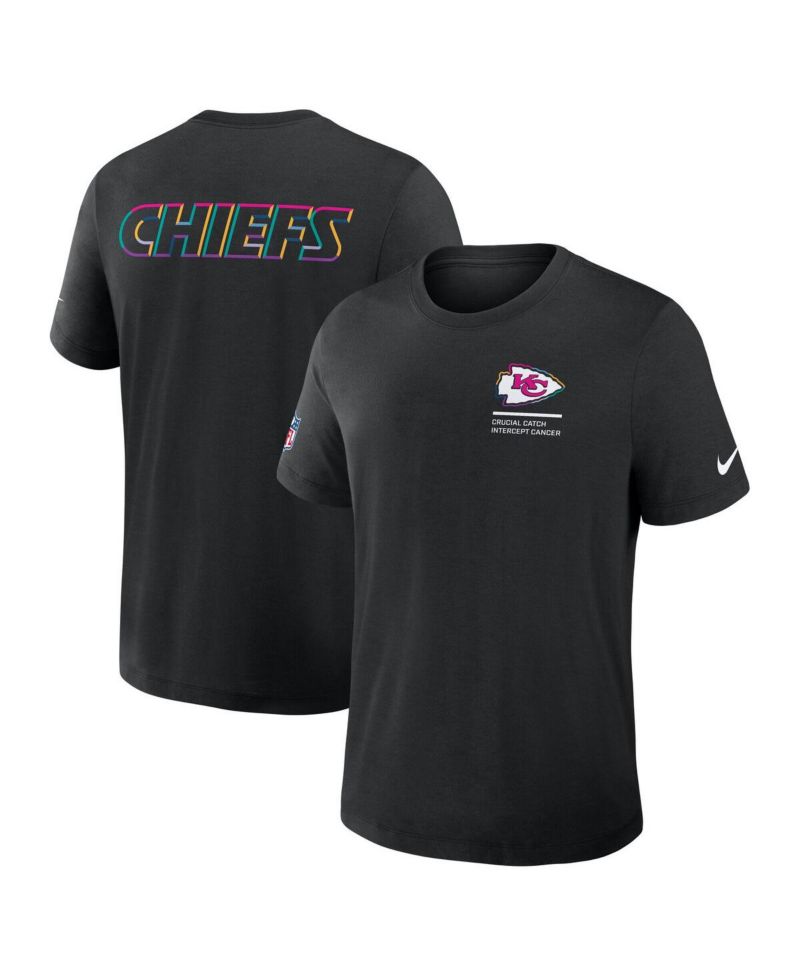 Men's Black Kansas City Chiefs Tall 2025 NFL Crucial Catch Tri-Blend Dri-FIT T-Shirt