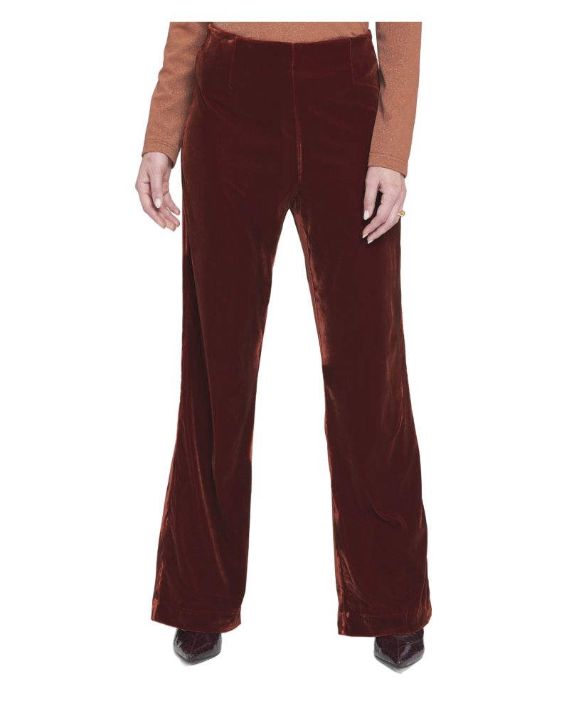 Women's Velvet Suit Trousers Wide-Leg Pants