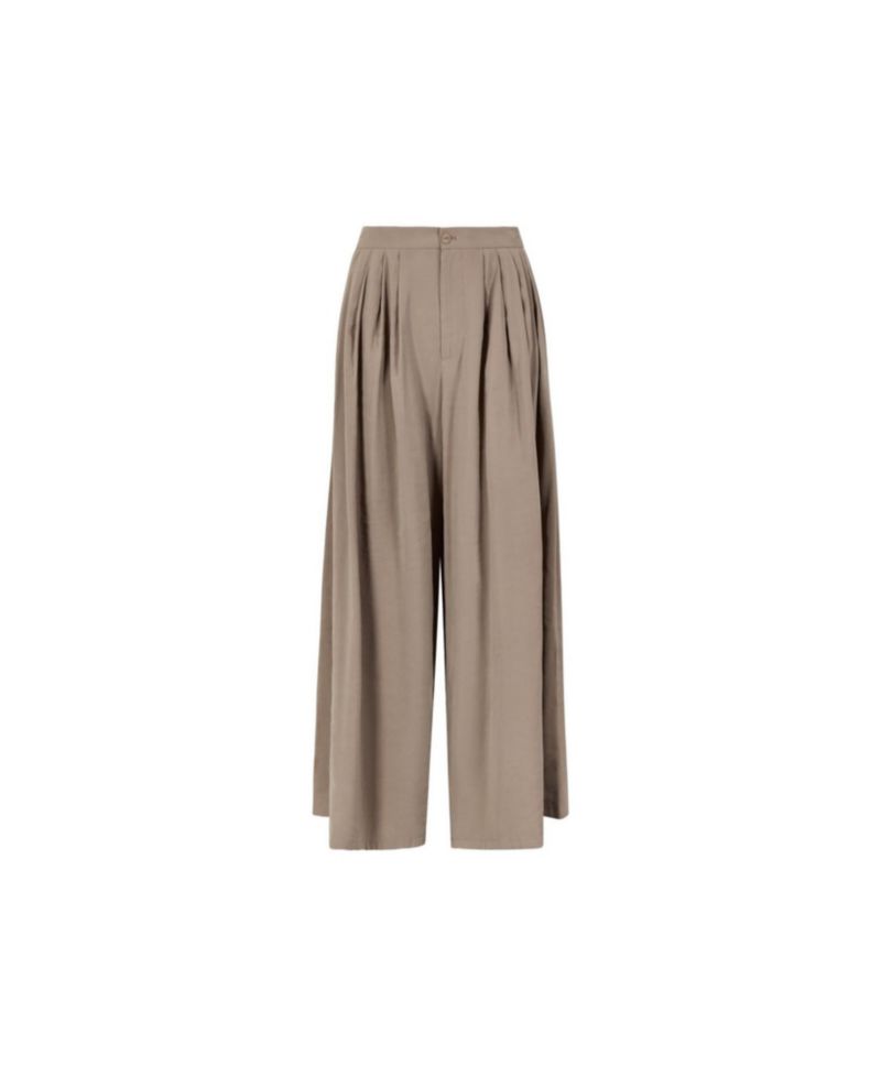 Women's Pleated Wide-Leg Trouser