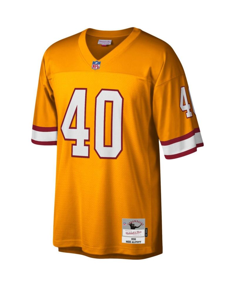 Men's Mike Alstott Orange Tampa Bay Buccaneers Big and Tall 1996 Retired Player Replica Jersey