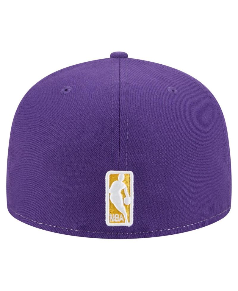 Men's White/Purple Los Angeles Lakers Repeat 59Fifty Fitted Hat