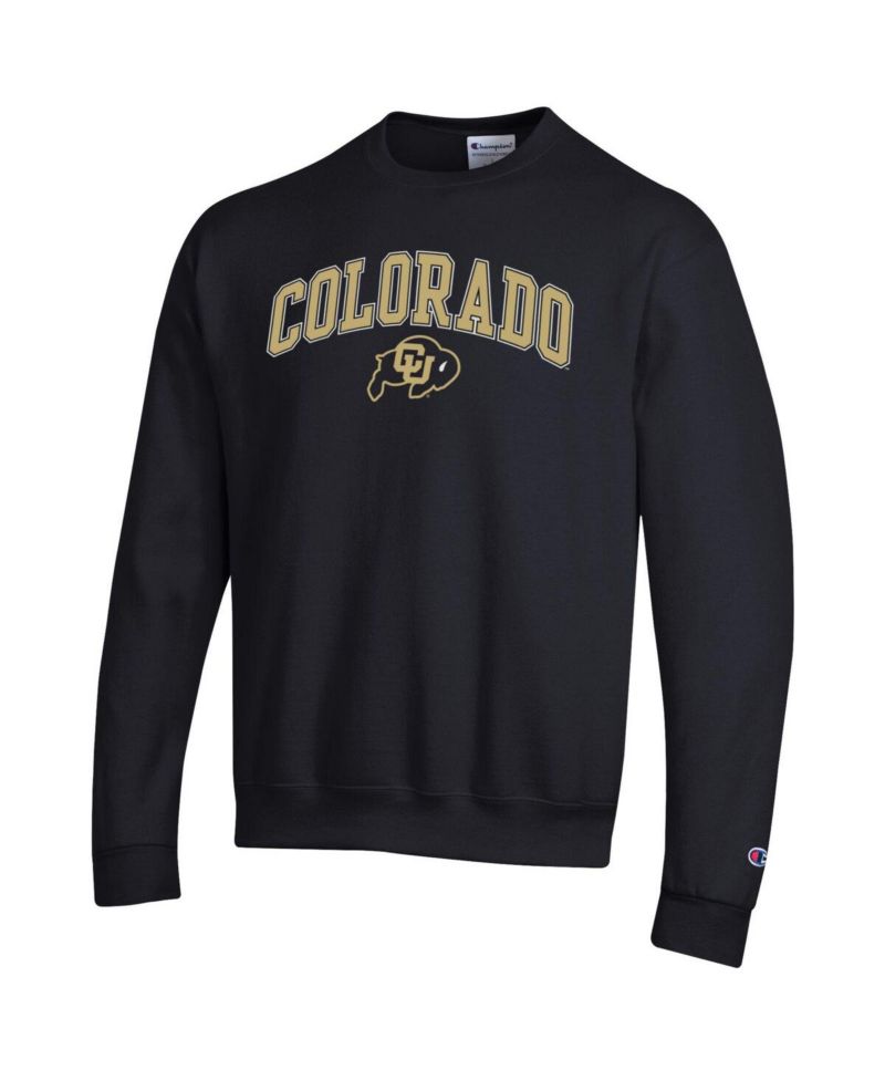 Men's Heather Gray Colorado Buffaloes Arch Over Logo Pullover Sweatshirt
