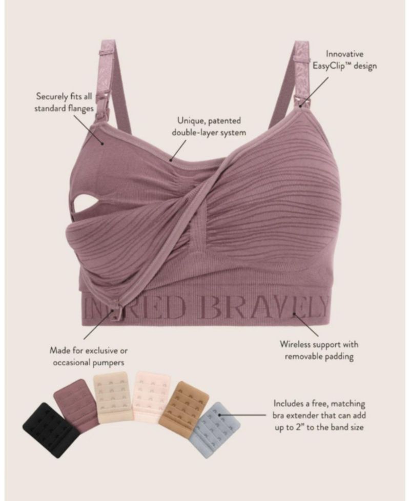 Plus Size Busty Sublime Hands-Free Pumping & Nursing Bra Fits 42B-48H